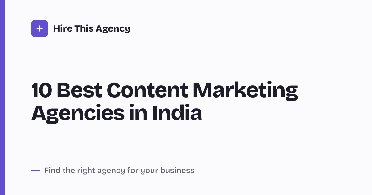 Cover for 10 Best Content Marketing Agencies in India