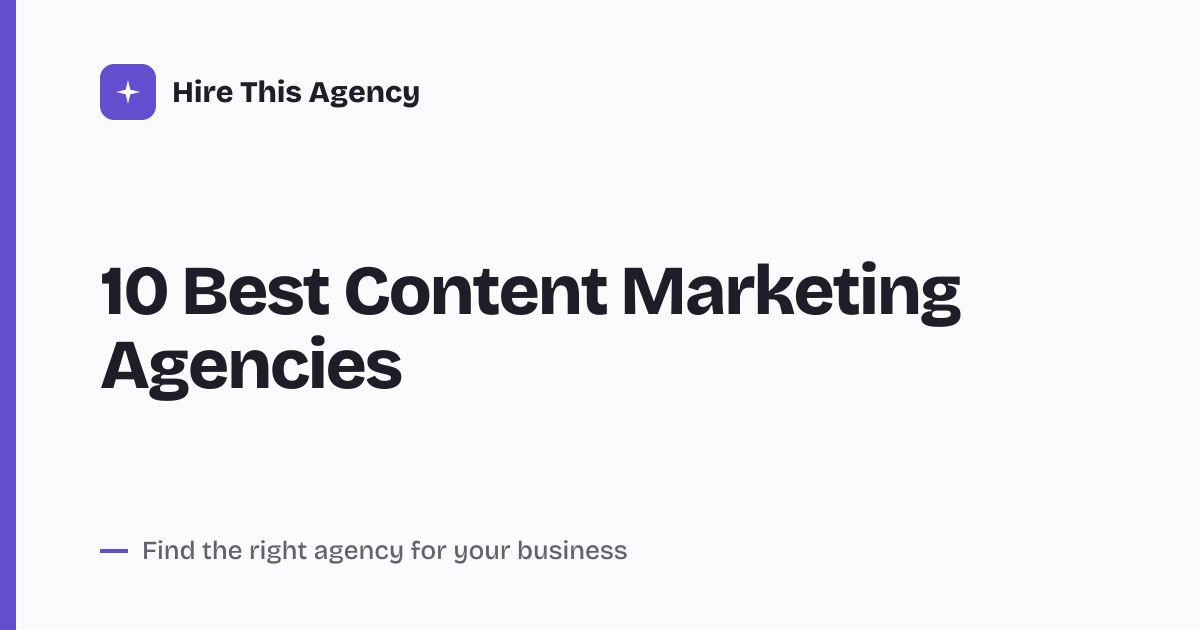 Cover for 10 Best Content Marketing Agencies