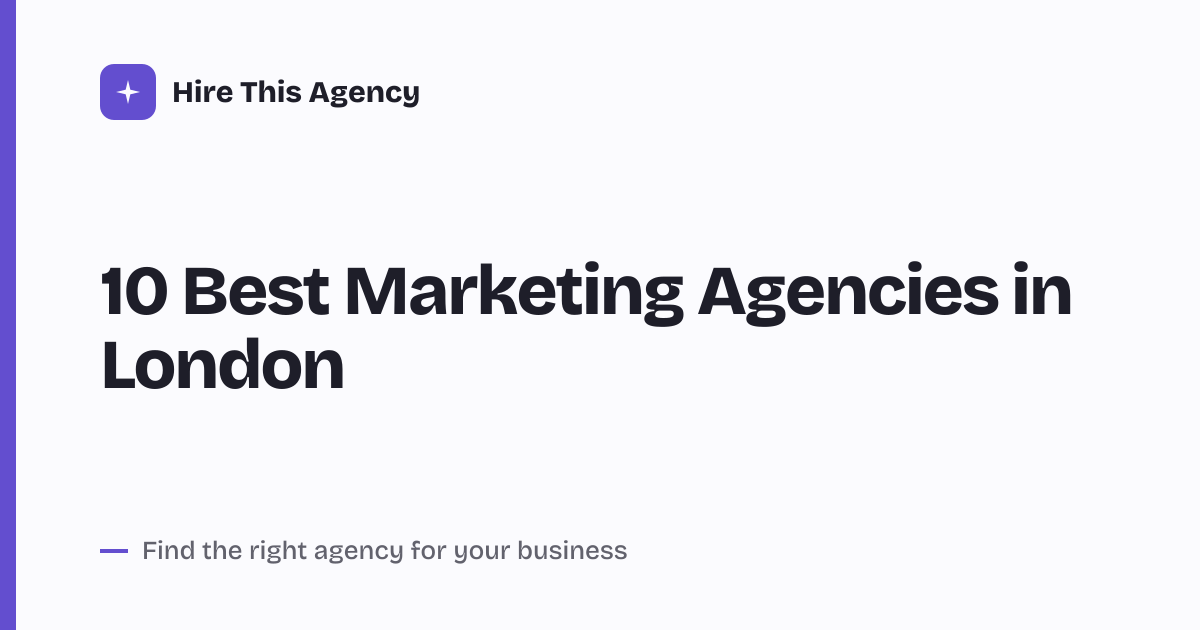 Cover for 10 Best Marketing Agencies in London
