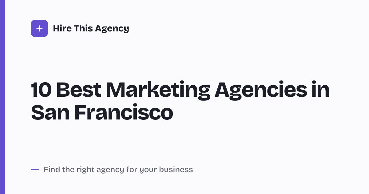 Cover for 10 Best Marketing Agencies in San Francisco