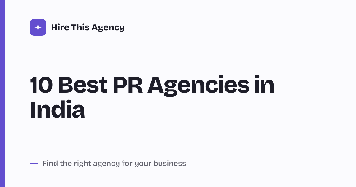 Cover for 10 Best PR Agencies in India