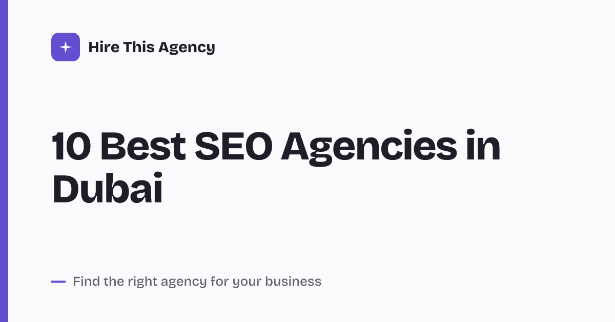 Cover for 10 Best SEO Agencies in Dubai