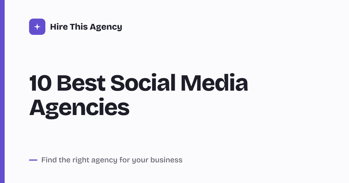 Cover for 10 Best Social Media Agencies