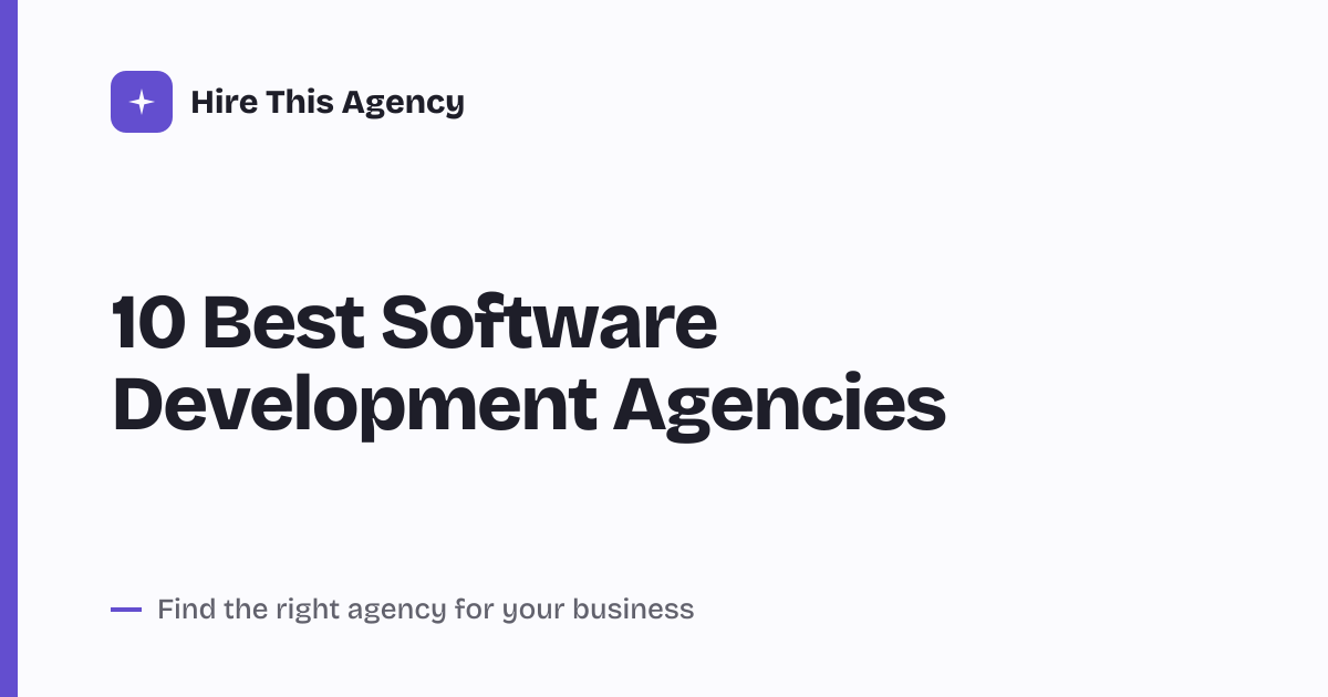 Cover for 10 Best Software Development Agencies