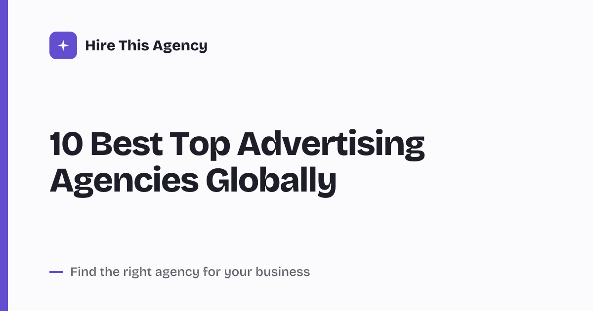 Cover for 10 Best Top Advertising Agencies Globally