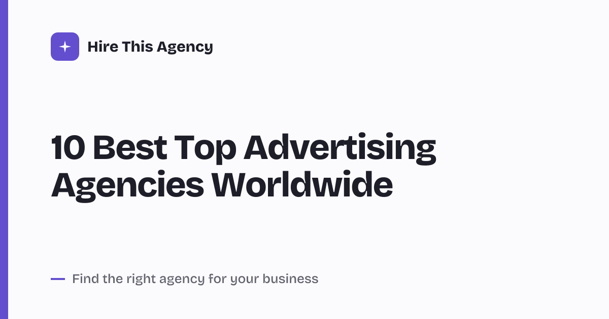 Cover for 10 Best Top Advertising Agencies Worldwide