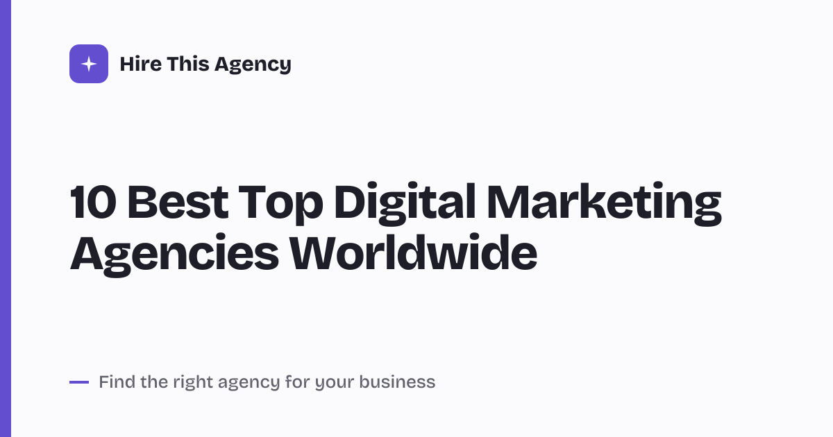 Cover for 10 Best Top Digital Marketing Agencies Worldwide