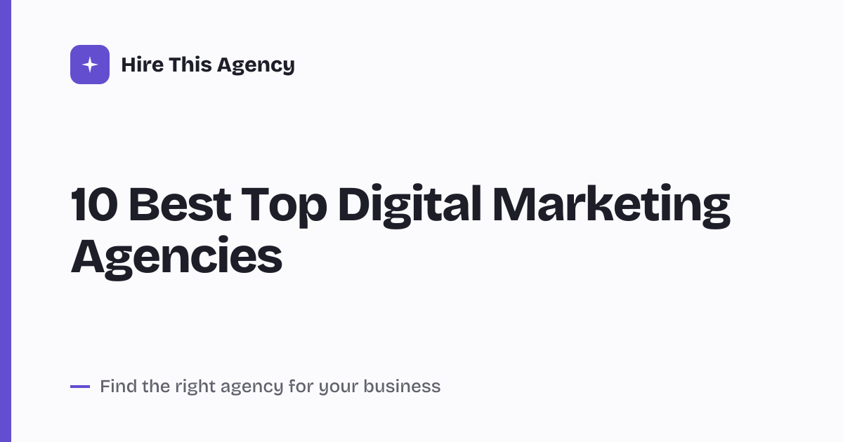 Cover for 10 Best Top Digital Marketing Agencies