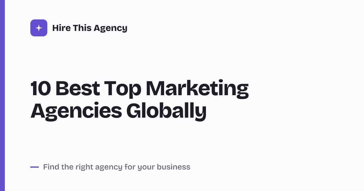 Cover for 10 Best Top Marketing Agencies Globally