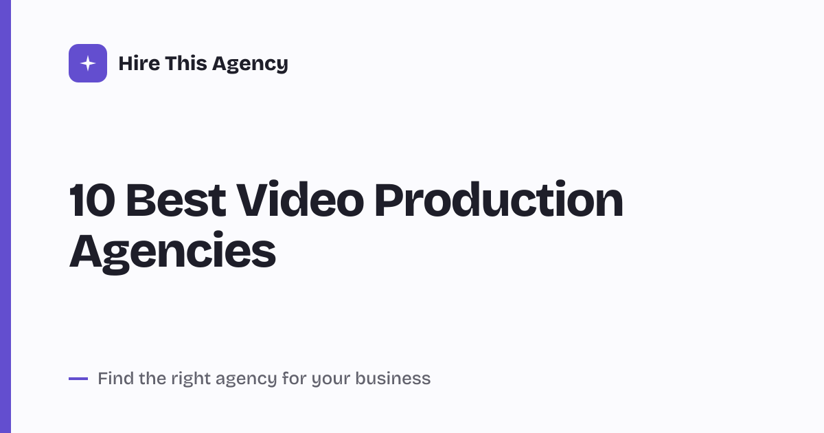 Cover for 10 Best Video Production Agencies