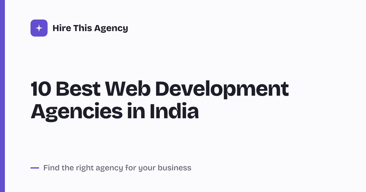Cover for 10 Best Web Development Agencies in India